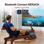 Water Rowing Machine – Solid Wood Design with Bluetooth Monitor & Upgraded Seat Cushion