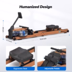 Foldable Water Rowing Machine – 400LBS Capacity with Dedicated Monitor & Comfortable Seat - Image 5