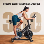 Low Noise Stationary Exercise Bike – Indoor Cycling with Tablet Mount & 270LB Capacity - Image 3