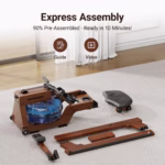 Water Rowing Machine – Solid Wood Design with Bluetooth Monitor & Upgraded Seat Cushion - Image 3