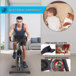 Silent Stationary Exercise Bike – Indoor Cycling with LCD Monitor & Tablet Mount - Image 4