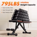 Weight Bench Adjustable Workout Bench For Home Gym, Foldable Bench Press For Full Body Exercise And Strength Training, 795LBS Capacity Incline Decline Sit Up Benches - Image 2
