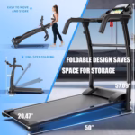 Foldable Treadmill 2.5HP Treadmill Under Desk 300 Lbs Capacity 2-in-1 With Remote Controller For Home Office - Image 3