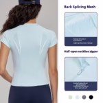 Yoga Clothes Short-sleeved Top High-grade Summer Slim Fit - Image 3