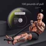 A Set Of Adjustable Resistance Tension Bands With Foot Pedals And Handles - Image 3