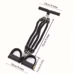 A Set Of Adjustable Resistance Tension Bands With Foot Pedals And Handles - Image 8