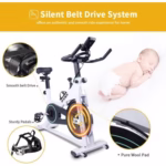 Stationary Bikes For Home Spin Indoor Exercise Bike With LCD Monitor And Comfortable Seat Cushion For Home Gym Cardio Fitness Training - Image 6