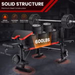 6 in 1 660lbs Weight Bench Set with Squat Rack - Image 4