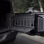 Tailgate Table Molle Panel For Ford Bronco 2021-2024 2-Tier Foldable Rear Storage Cargo Rack Shelf Camping Desk