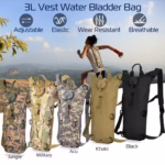 1Pc 3L Tactical Hydration Pack Water Bladder Adjustable Water Drink Backpack For Hiking Cycling Climbing Running - Image 5