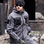 Tactical Soft Shell Jacket Tactical Windbreaker Waterproof Outdoor - Image 9