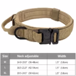 Heavy Duty Military Tactical Dog Collar With Handle - Image 2