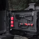 Tailgate Table Molle Panel For Ford Bronco 2021-2024 2-Tier Foldable Rear Storage Cargo Rack Shelf Camping Desk - Image 10