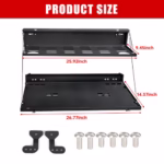 Tailgate Table Molle Panel For Ford Bronco 2021-2024 2-Tier Foldable Rear Storage Cargo Rack Shelf Camping Desk - Image 5