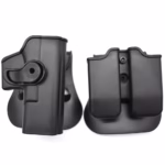 Tactical Gun Holster for GL 17 gen 1- 4 9mm Double Magazine Pouch