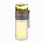 Fitness Eddy Double-Wall Glass Tea Infuser Bottle - Leakproof & Heat-Resistant - Image 8
