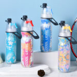 2-in-1 Misting Water Bottle - 500ml Insulated Sport Spray