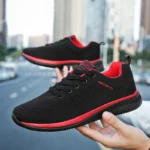 Men’s Breathable Knit Sneakers - Lightweight Gym & Running Shoes - Image 3