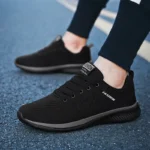 Men’s Breathable Knit Sneakers - Lightweight Gym & Running Shoes - Image 4