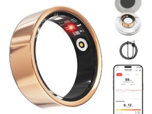 Fitness Eddy 73 Health Smart Ring, Fitness Tracker, With Heart Rate, Blood Oxygen, Heart Rate Variability, Sleep Monitoring, Step Count, IP68 Compatible With IPhone And Android, No Subscription Fee Required