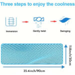 Cooling Sports Towel Quick-Dry, Sweat Absorbing, Ice Cold Fabric For Outdoor Fitness, Yoga, And Gym Workouts - Image 4