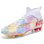 Fitness Eddy™ Gold-Plated High-Top Performance Soccer Boots – Elite Turf & Grass Trainers - Image 4