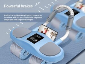 Fitness Eddy 9 Automatic Rebound Plank-Crunch 2-in-1 Ab Wheel