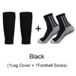 Sports Soccer Socks With Knee Pad Mid-calf Glue Dispensing Non-slip