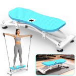 Ski Twist Waist Trainer Machine with Resistance Bands – Home Fitness Twister Board for Full-Body Cardio, Core & Leg Workout