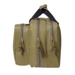 Range Bag For 2 Pistols Tactical Gun Bag 2 Built-in Pistol Bags Brown,Range Bag For Handguns Gun Case Bag With Lockable Zipper For Shooting Range Outdoor Hunting