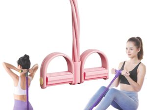 Fitness Eddy 19 6-Tube Pedal Puller Resistance Rope, Foot Pedal Resistance Band, Yoga Elastic Exercise Bands, Stretching Slimming Training, Strength Exercise, Resistance Workout, Elast Compreh