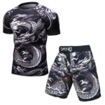 Men Compression Rashguard T Shirt – Premium Elastic Athletic Top & Gym Performance Fitness Shirt - Image 4