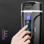 Smart Car Electric Heating Cup – Premium 400ml Digital Display Travel Thermos & Stainless Steel Portable Water Bottle