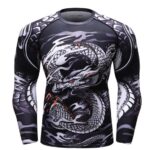 Men Compression Rashguard T Shirt – Premium Elastic Athletic Top & Gym Performance Fitness Shirt - Image 2