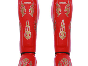 MMA Sanda Greaves – Premium Artificial Leather Boxing Shin Guards & Martial Arts Training Protective Gear