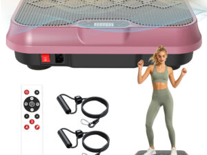 Fitness Eddy 21 Vibration Plate Exercise Machine – Whole-Body Workout Platform with Resistance Bands