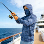 Men's Long Sleeve Fishing Shirt - UPF 50 Sun Protection with Face Cover