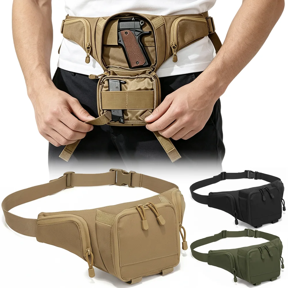 Tactical Concealed Carry Fanny Pack – Hidden Pistol Holster & EDC Waist Bag 1 Tactical concealed carry fanny pack