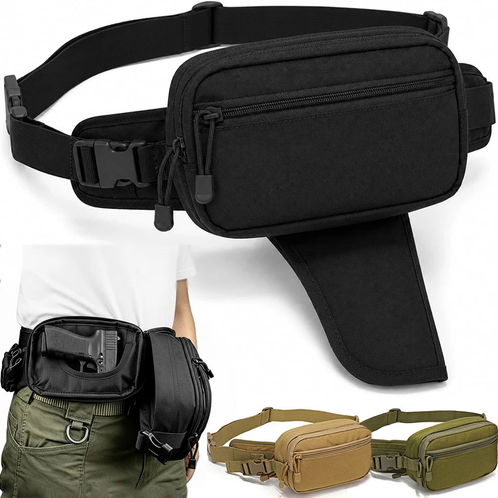 Compact Tactical Concealed Carry Fanny Pack – 1000D Nylon Hidden Pistol Waist Bag 1 Compact tactical concealed carry fanny pack