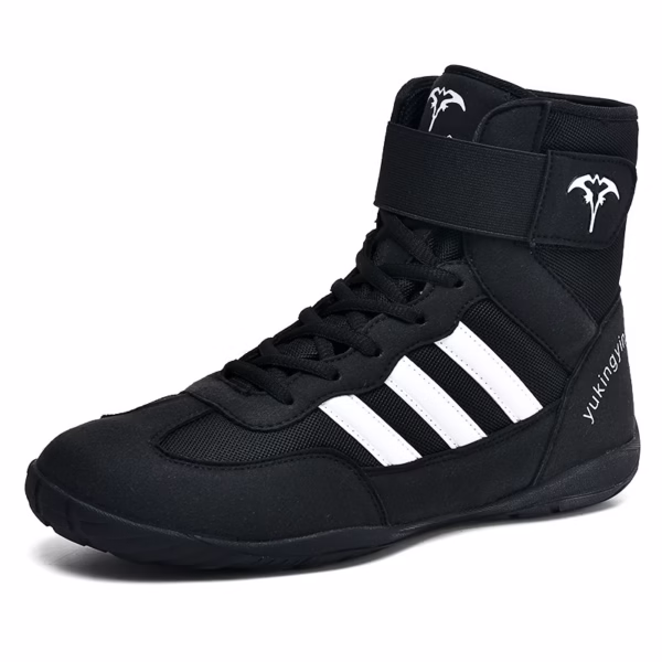 Mixed Combat Training Wrestling Soft Sole High Top Fitness Lifting Shoes - Image 9