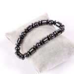 Black Stone Magnetic Therapy Bracelet - Wellness & Energy Wristband - Image 2