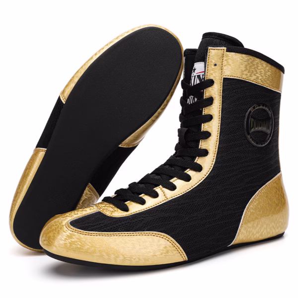 Mixed Combat Training Wrestling Soft Sole High Top Fitness Lifting Shoes - Image 8