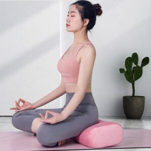Yoga Bolster Pillow for Meditation and Support Rectangular Yoga Cushion  from Machine Washable with Carry Handle - Image 7