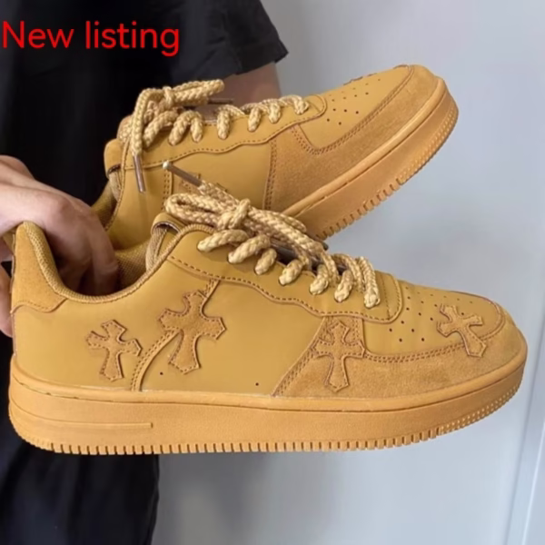 Wheat Casual Sneakers Women Retro Platform Sneaker - Image 2