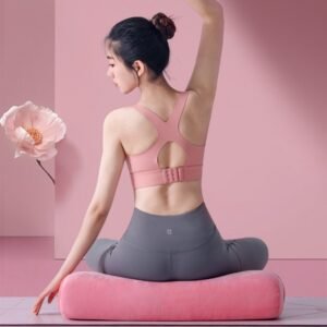 Yoga Bolster Pillow for Meditation and Support Rectangular Yoga Cushion  from Machine Washable with Carry Handle - Image 2