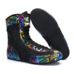 Mixed Combat Training Wrestling Soft Sole High Top Fitness Lifting Shoes - Image 3