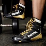Mixed Combat Training Wrestling Soft Sole High Top Fitness Lifting Shoes
