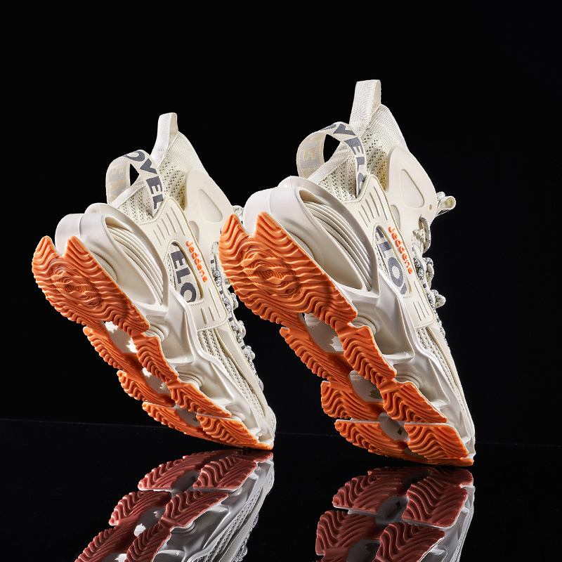 Thick-Soled High-Top Sneakers – Men's High-Aesthetic Breathable Basketball Shoes