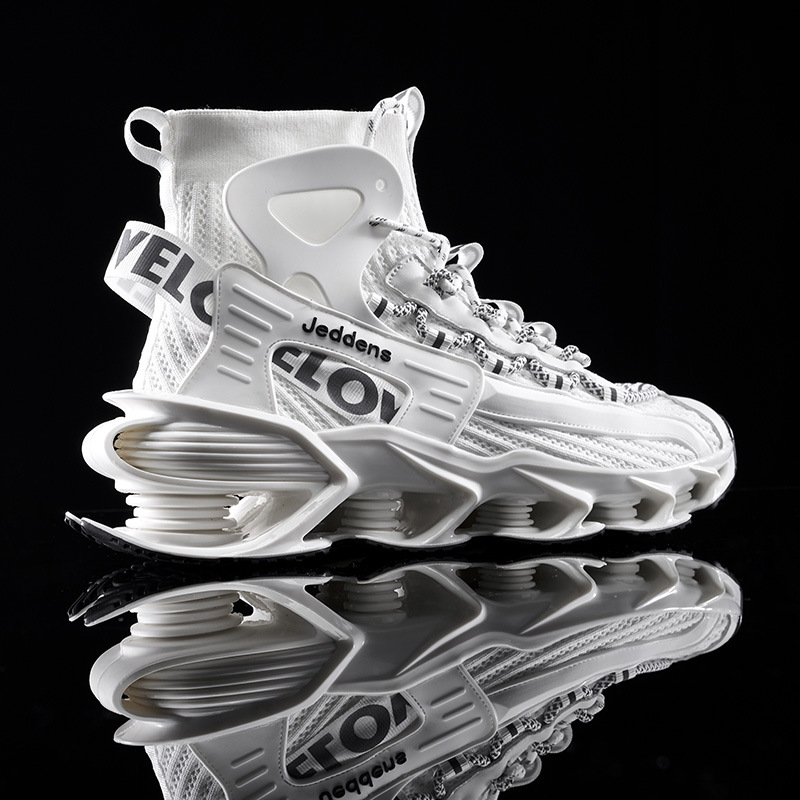 Thick-Soled High-Top Sneakers – Men's High-Aesthetic Breathable Basketball Shoes