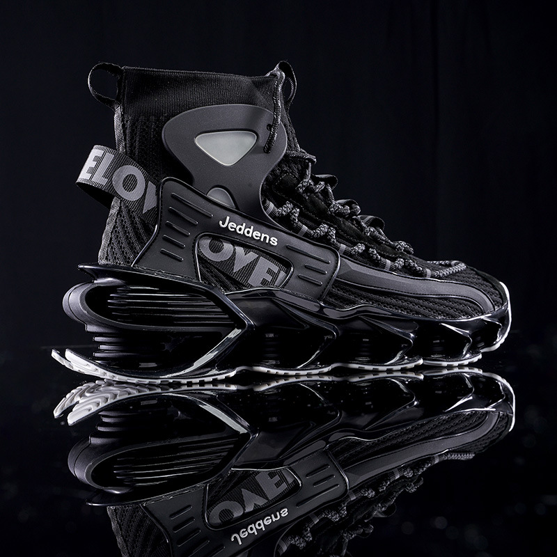 Thick-Soled High-Top Sneakers – Men's High-Aesthetic Breathable Basketball Shoes